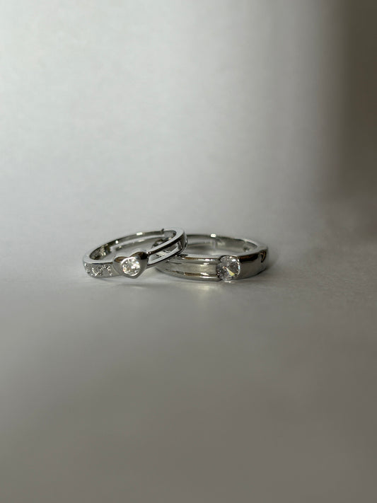 Elegant Silver Couple Rings (Article no: 1073)