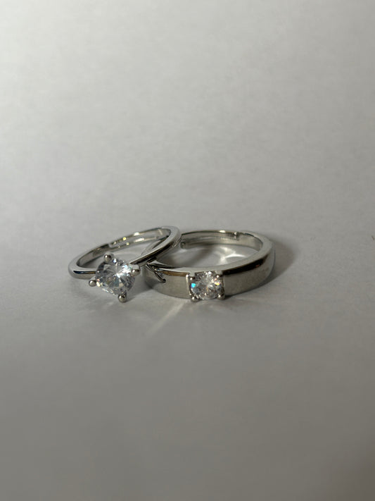 Diamond-cut Couple Rings (Article no: 1076)